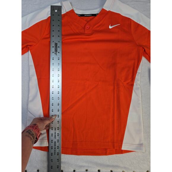 NEW NWT Boys Sz XL Bright Orange & White Sporty Athletic Shirt NIKE BASEBALL - Picture 6 of 6